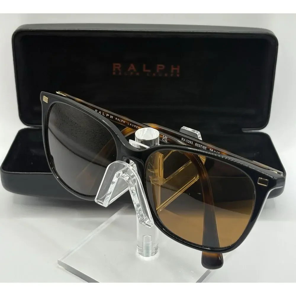 Ralph Lauren RA5293 603/8E Sunglasses 56mm Black Frame Brown Lens 145mm